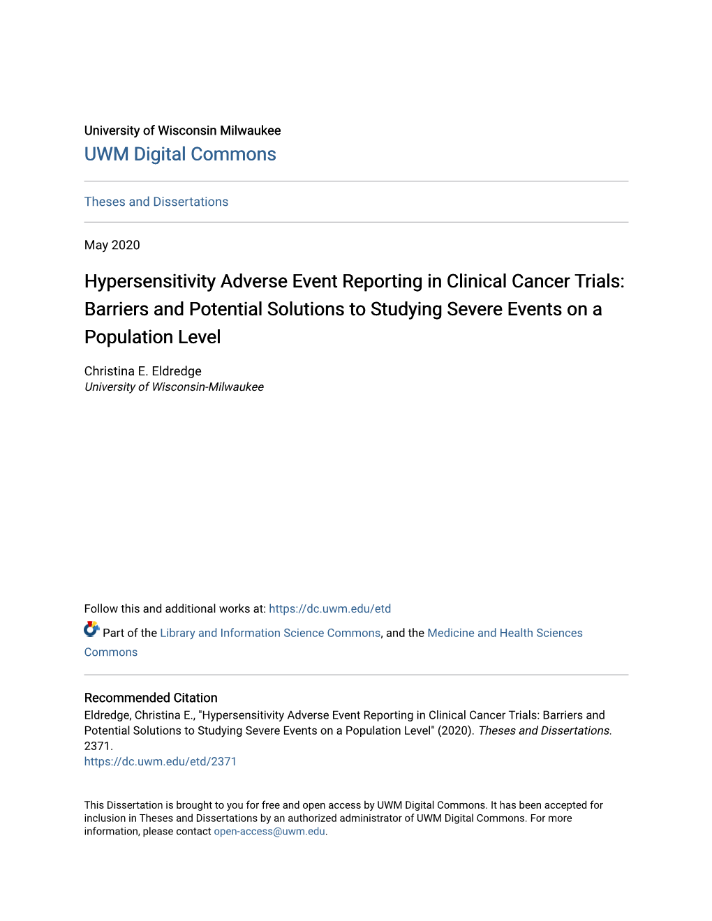 Hypersensitivity Adverse Event Reporting in Clinical Cancer Trials: Barriers and Potential Solutions to Studying Severe Events on a Population Level