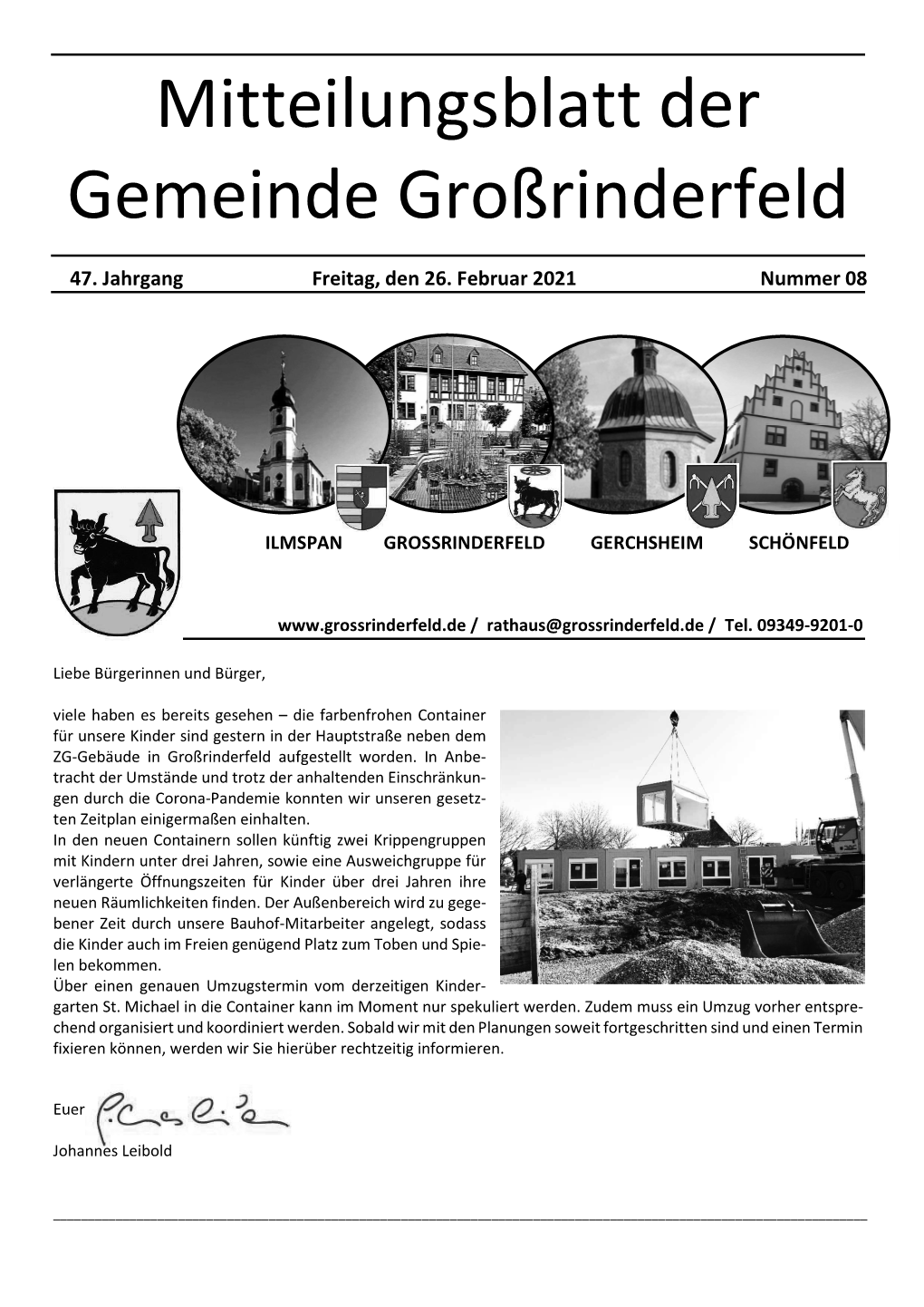 Großrinderfeld Mitteilungsblatt 2021-02-26