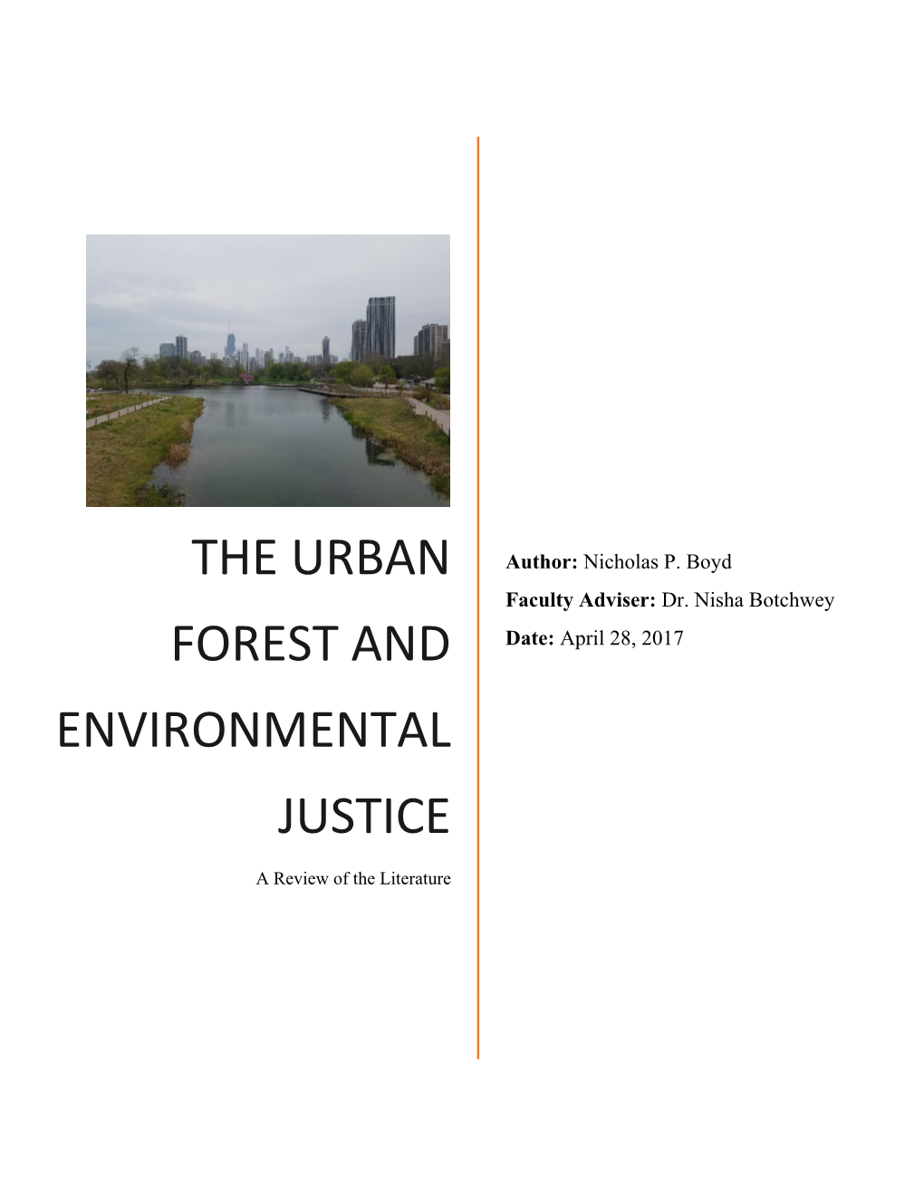 The Urban Forest and Environmental Justice