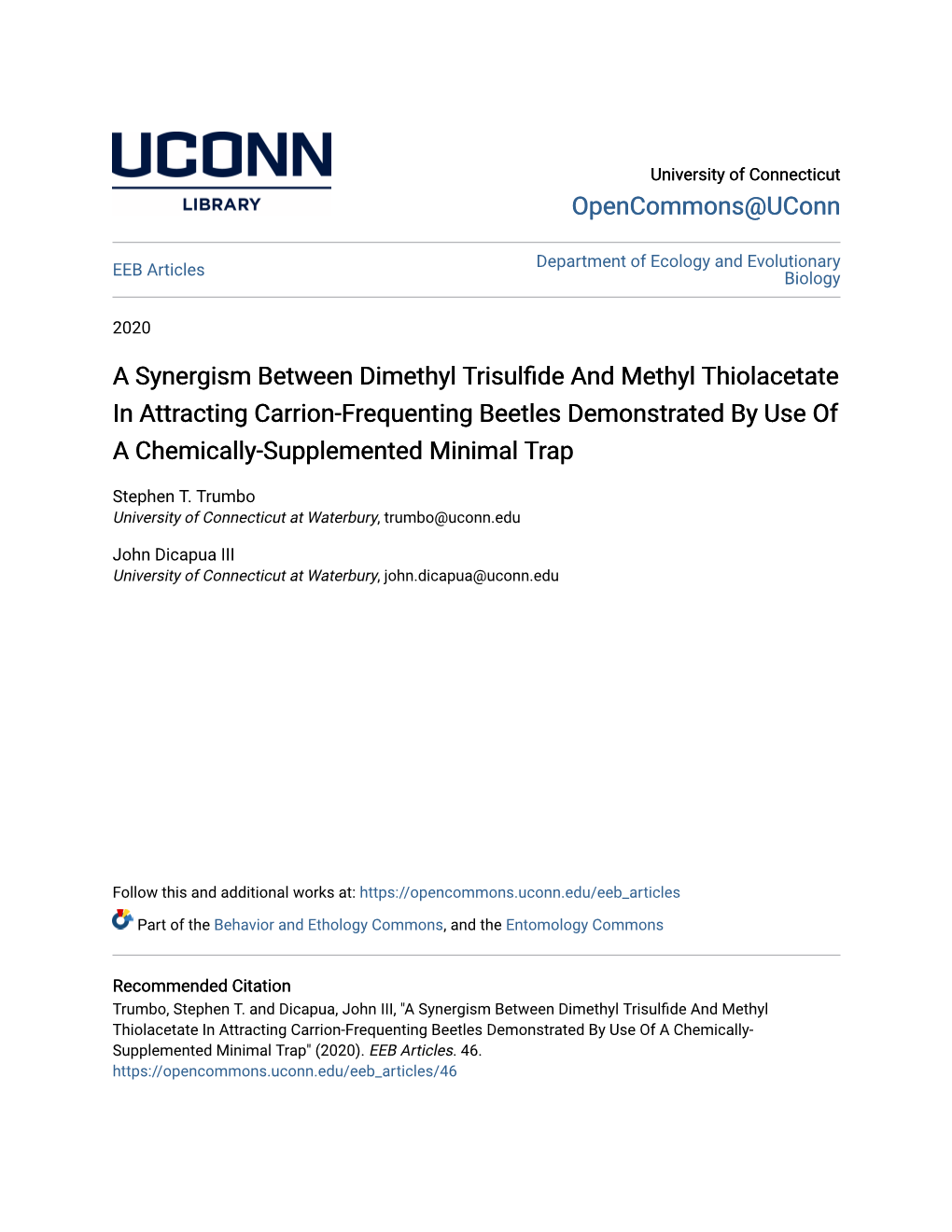 A Synergism Between Dimethyl Trisulfide and Methyl Thiolacetate