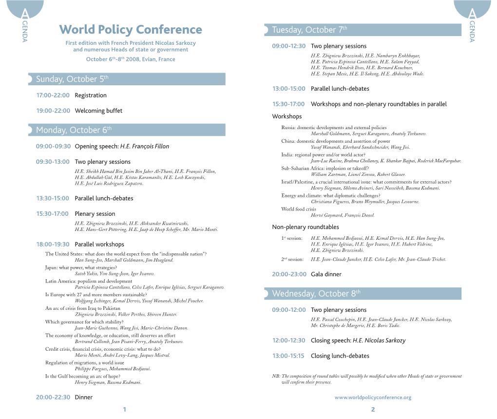 World Policy Conference