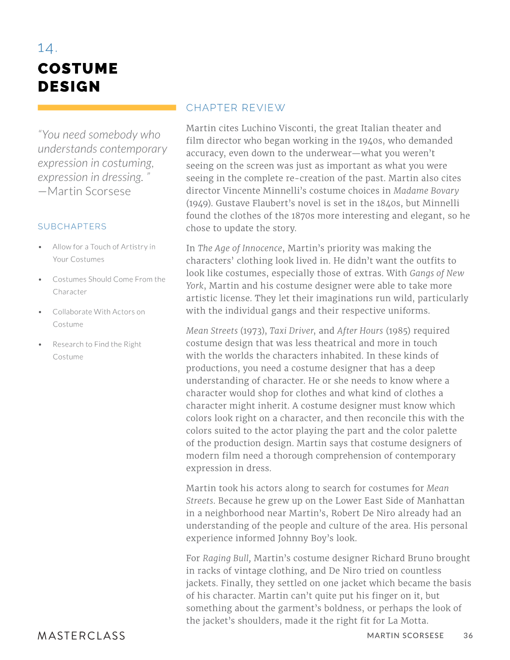 14. Costume Design Chapter Review