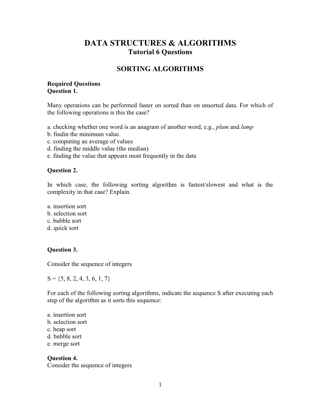 Data Structures & Algorithms