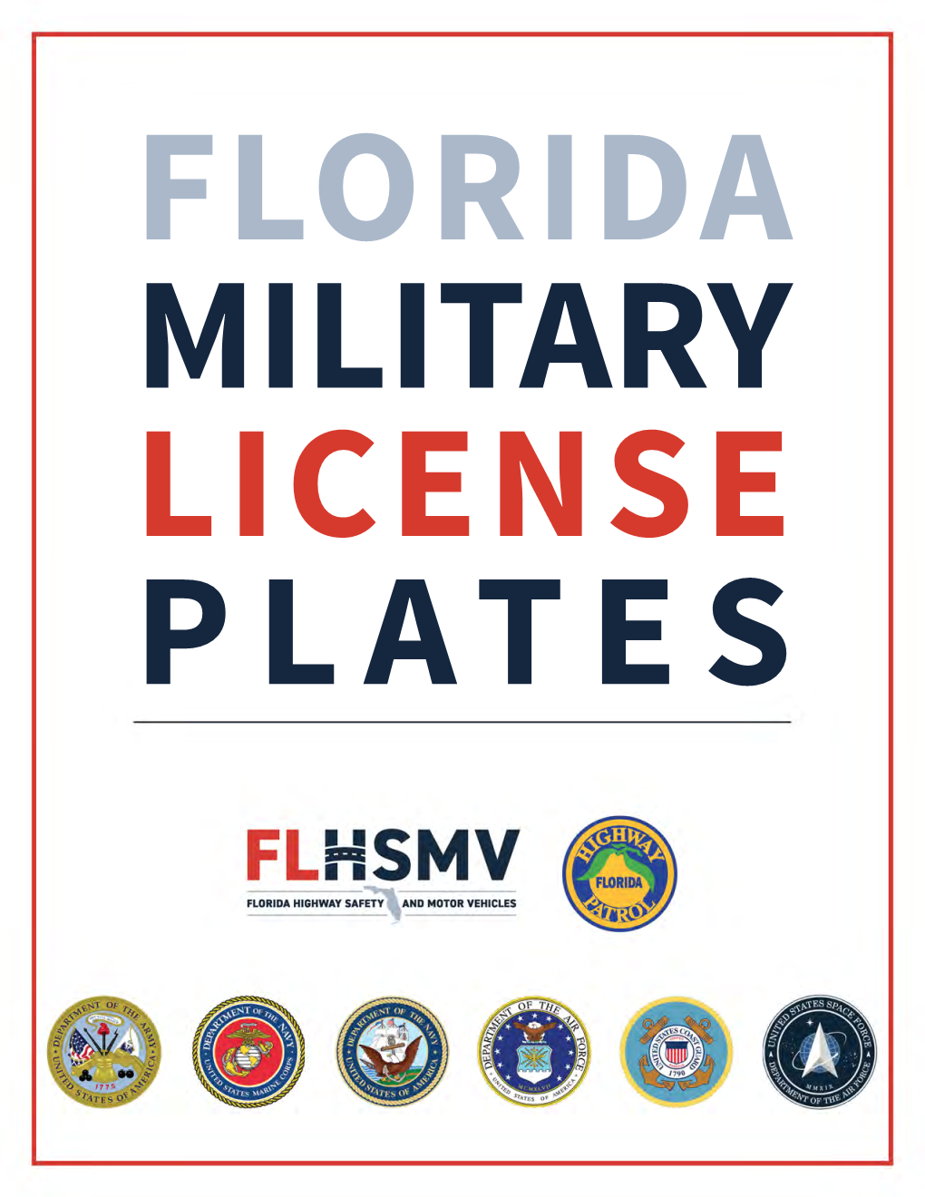 Florida Military License Plate Brochure