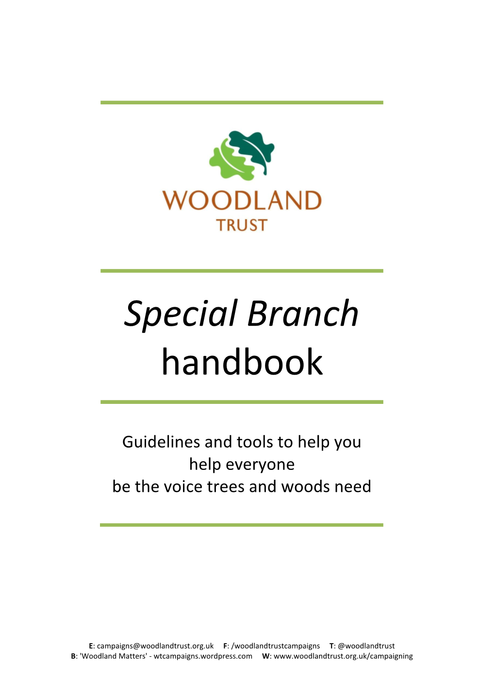 Woodland Trust Special Branch Handbook