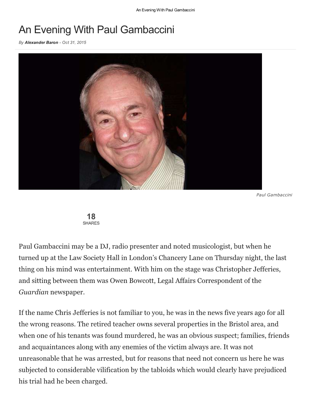 Paul Gambaccini