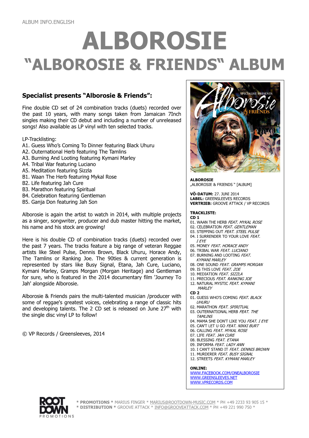 Alborosie “Alborosie & Friends“ Album