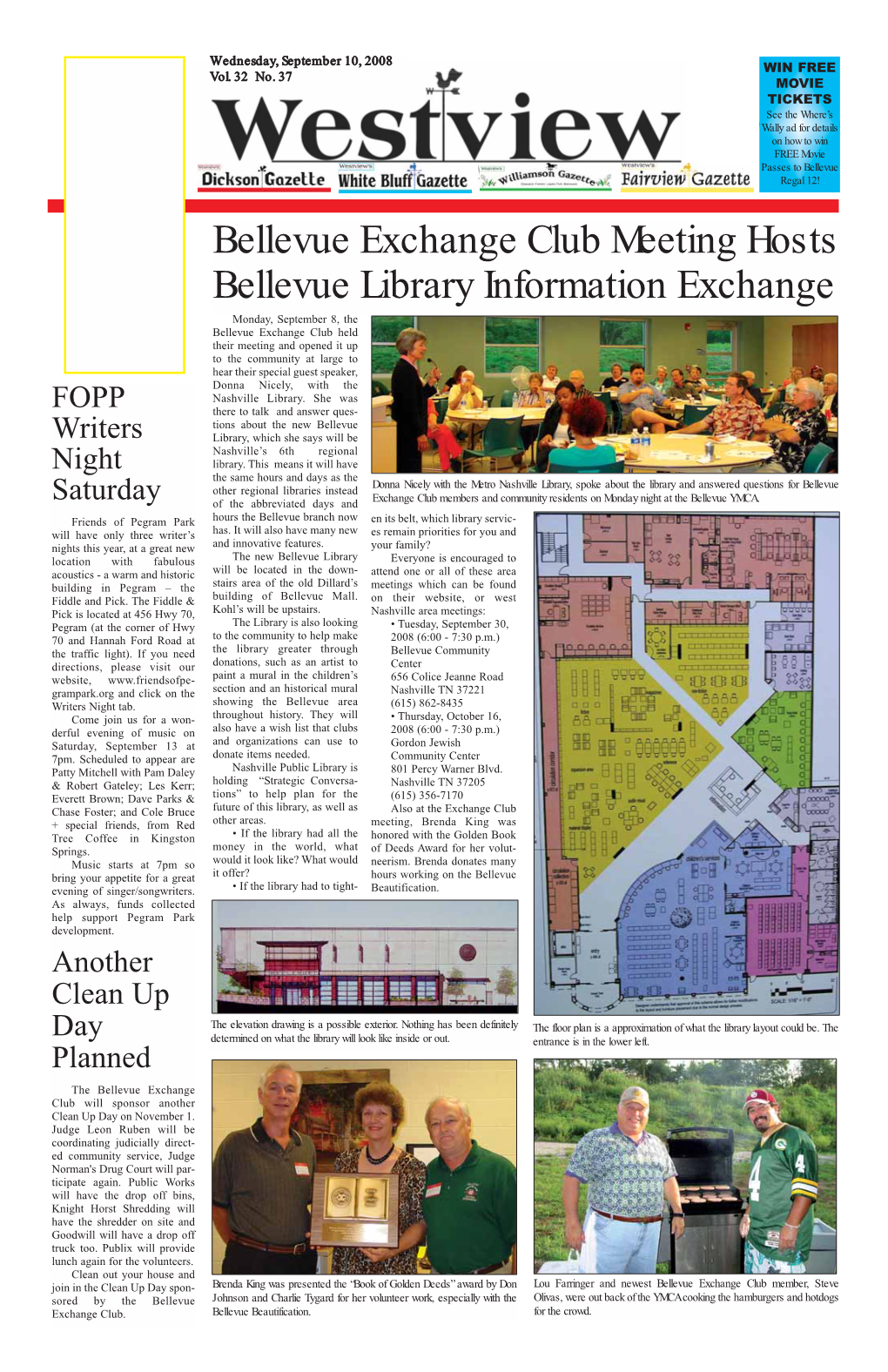 Bellevue Exchange Club Meeting Hosts Bellevue Library Information Exchange