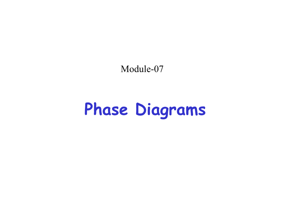 Phase Diagrams