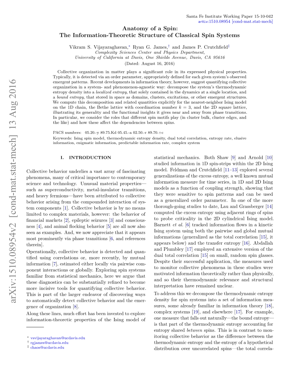 The Information-Theoretic Structure of Classical Spin Systems