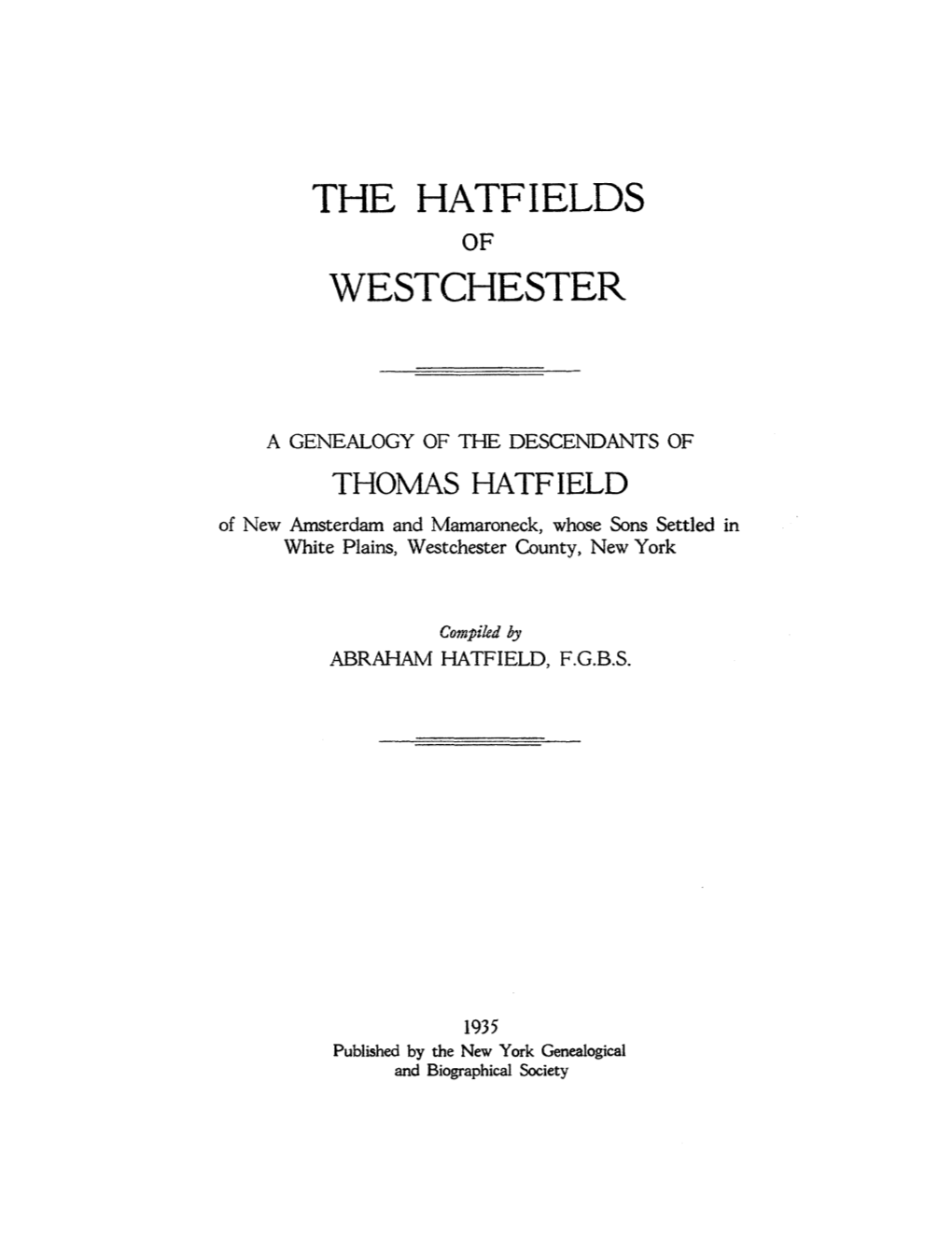 The Hatfields Westchester