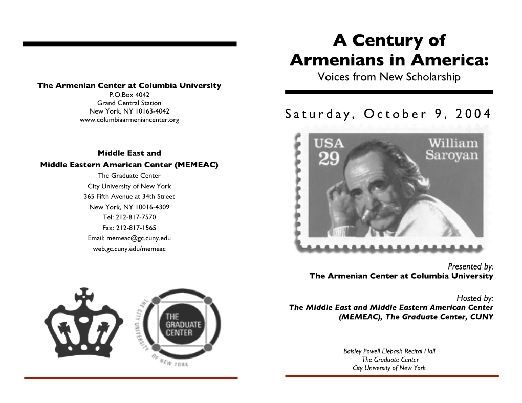 A Century of Armenians in America