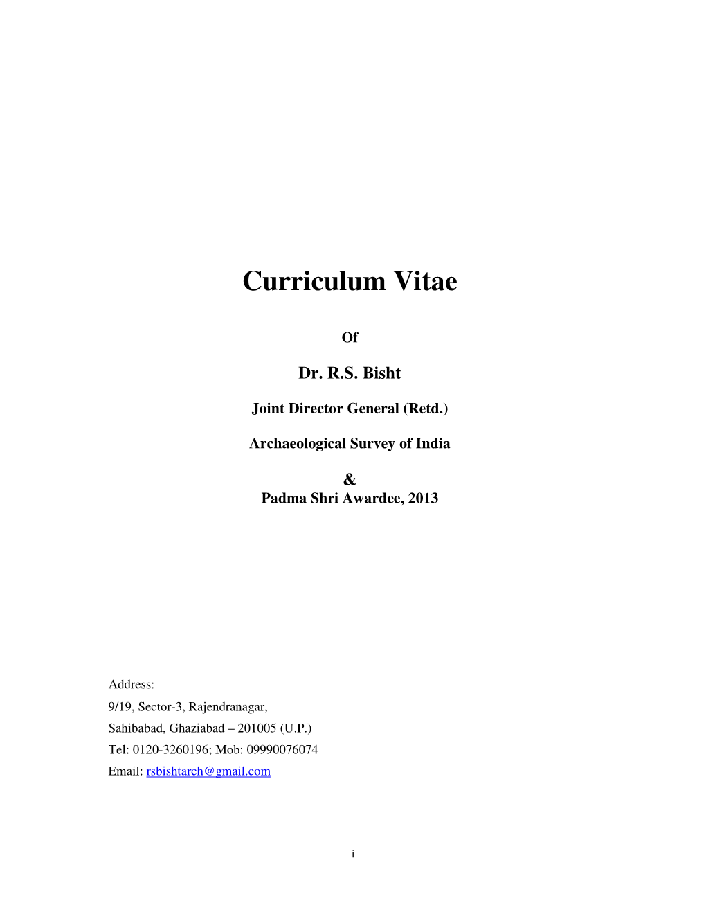 Curriculum Vitae