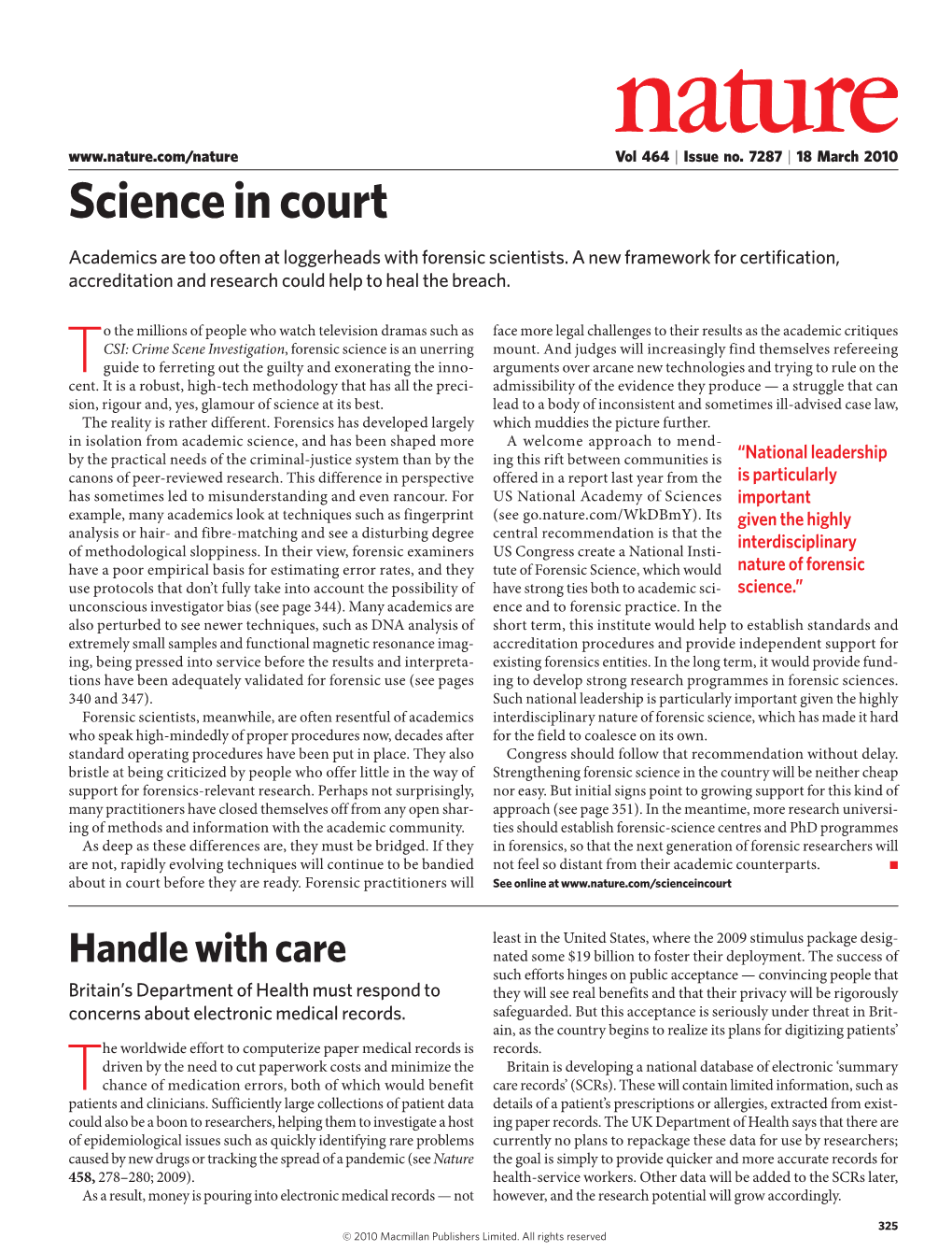 Science in Court