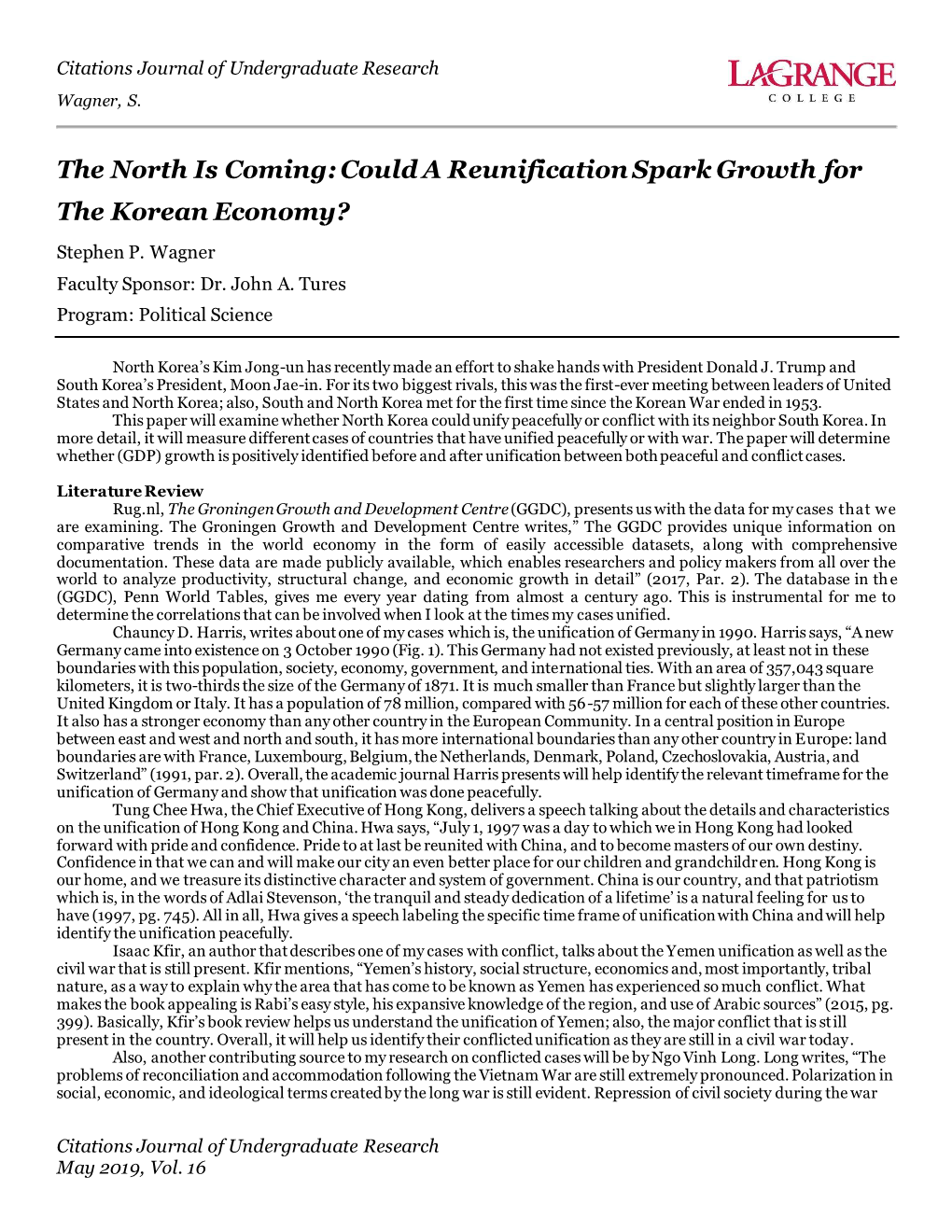 Could a Reunification Spark Growth for the Korean Economy? Stephen P