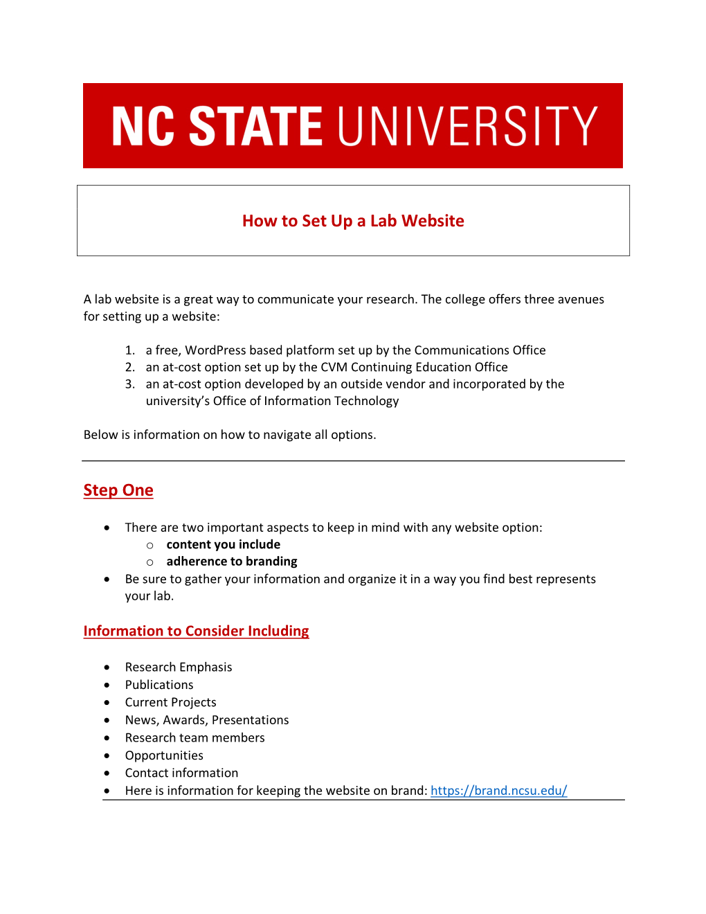 How to Set up a Lab Website Step