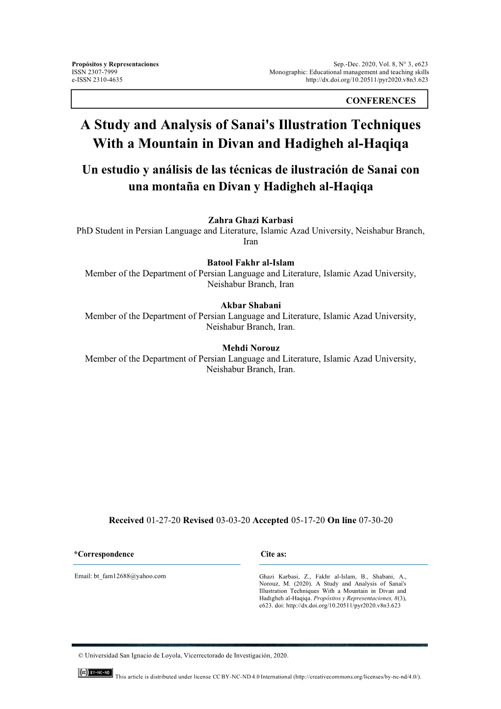 A Study and Analysis of Sanai's Illustration Techniques with A