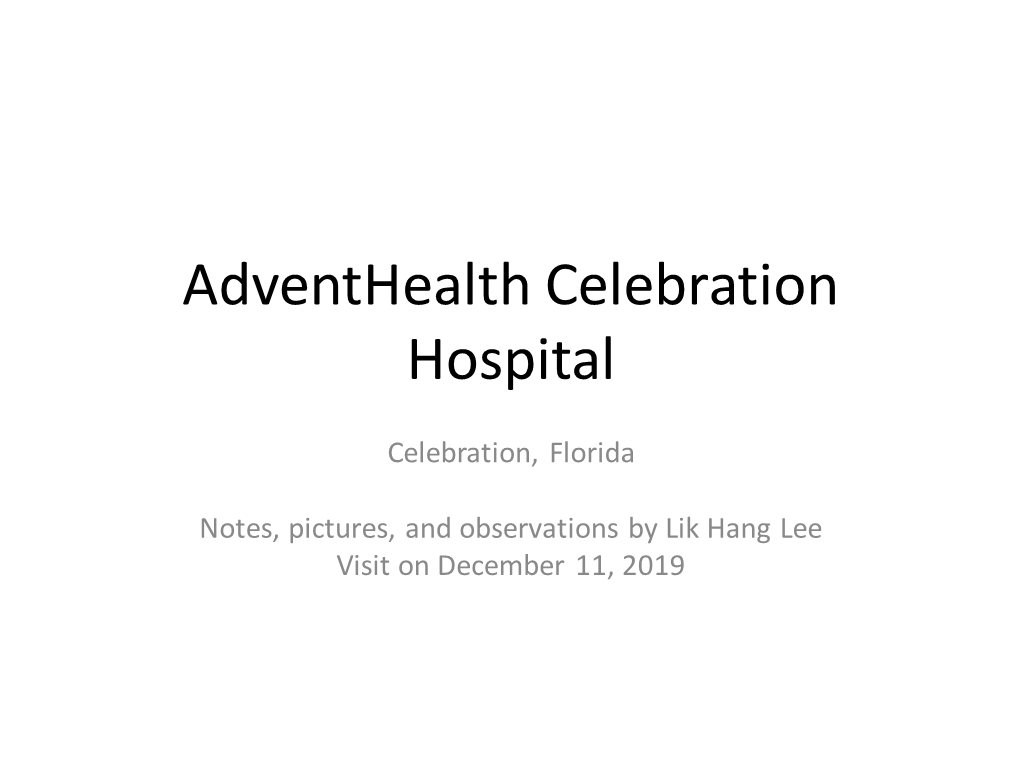 Adventhealth Celebration Hospital