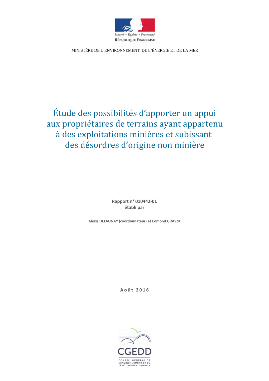 Étude Des Possibilités D'apporter Un Appui Aux Propriétaires