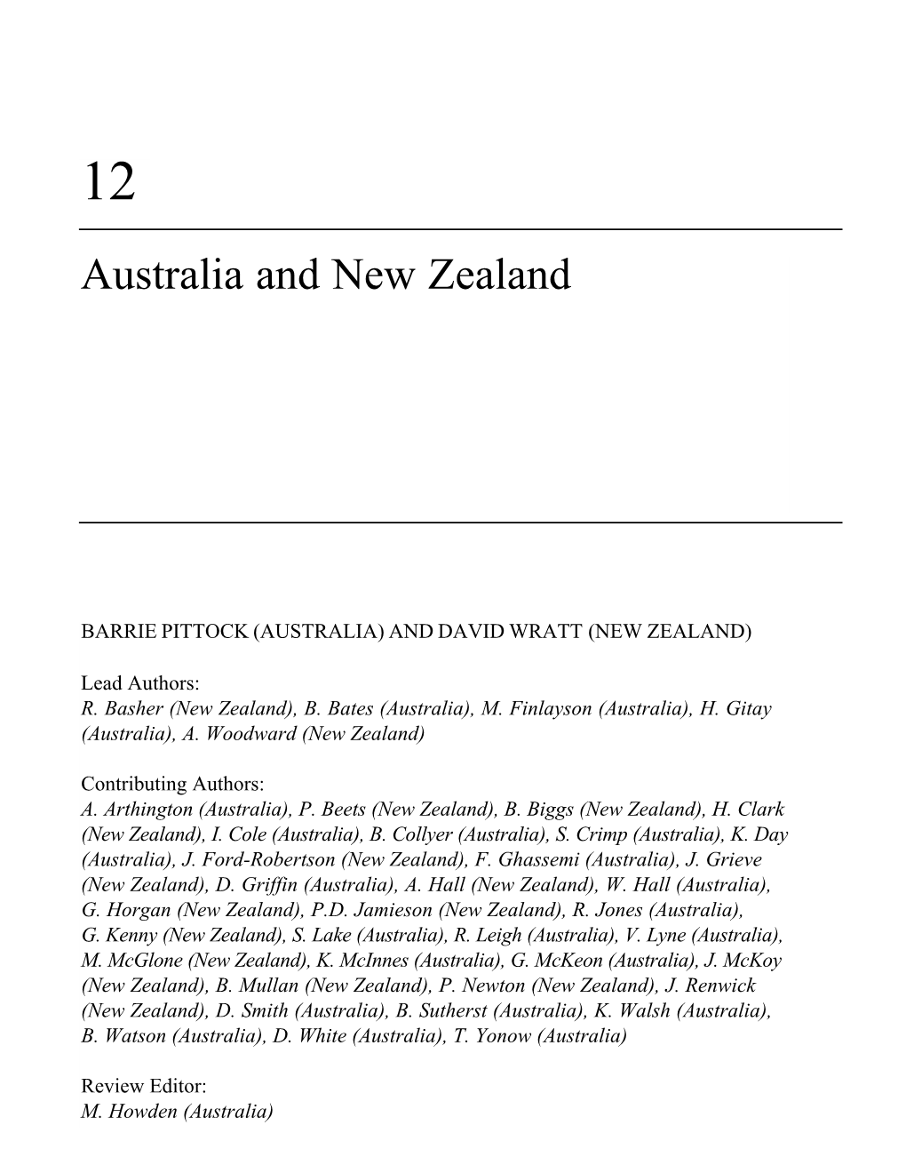 Australia and New Zealand