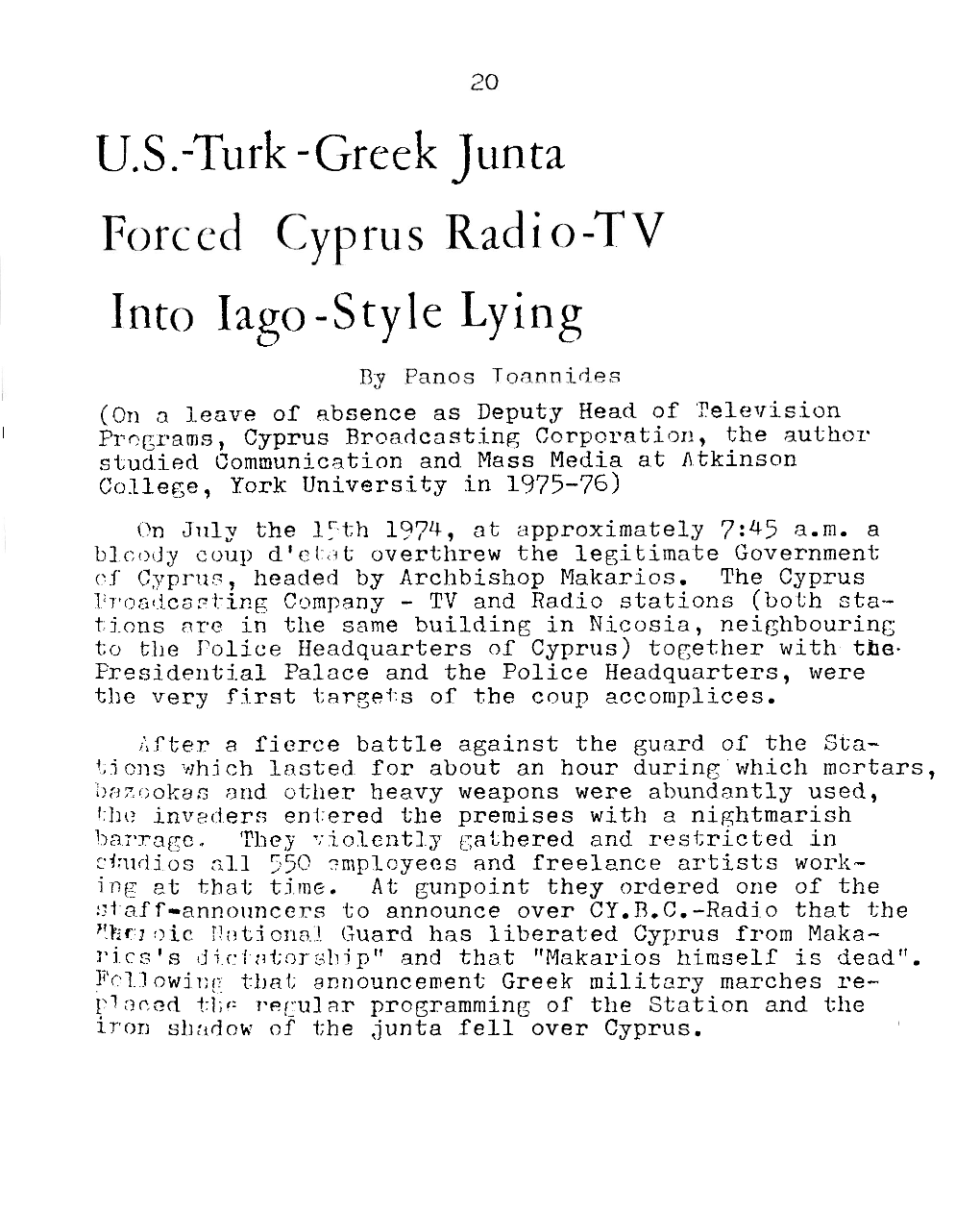 1 US.-Turk -Greek Junta