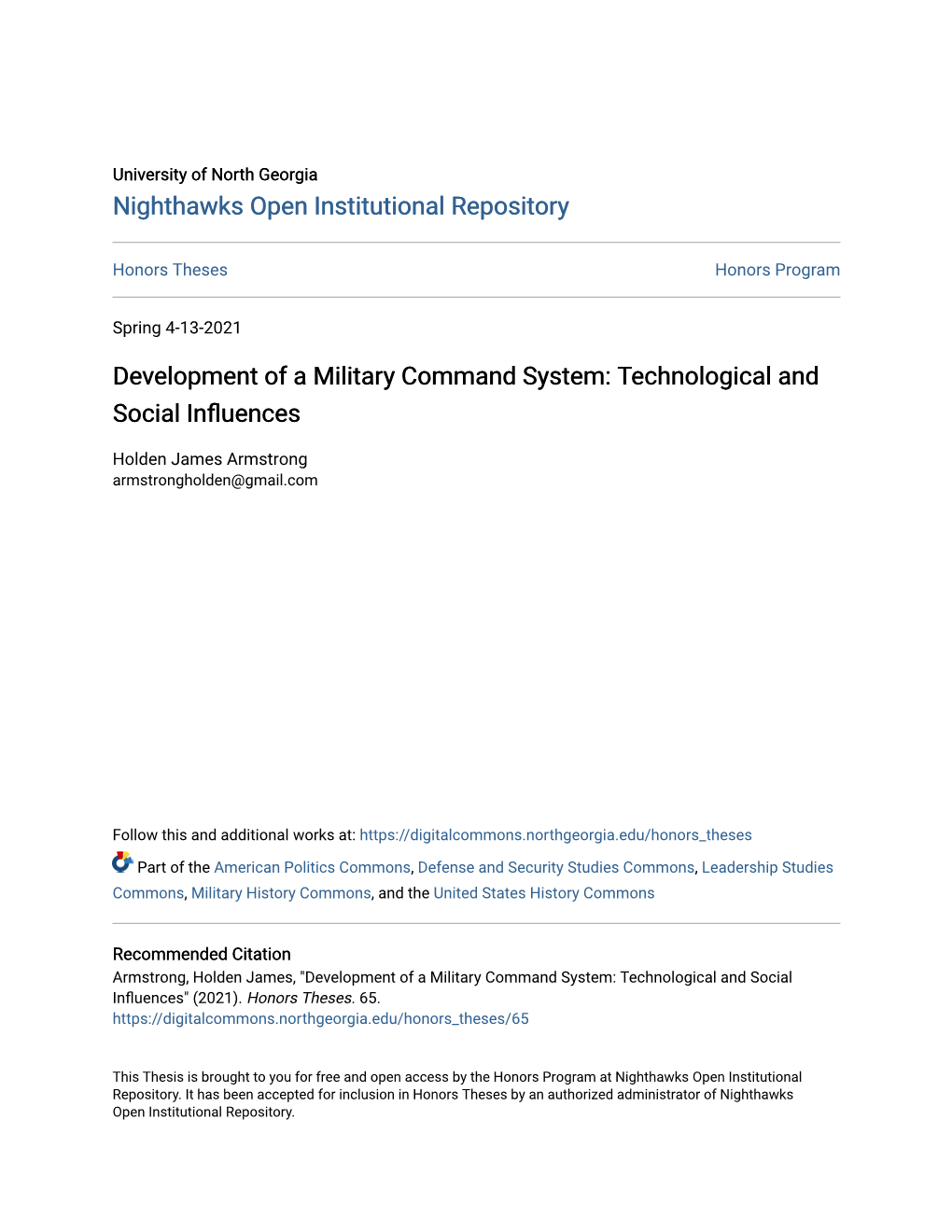 Development of a Military Command System: Technological and Social Influences