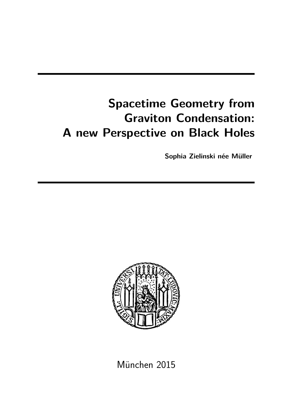 Spacetime Geometry from Graviton Condensation: a New Perspective on Black Holes