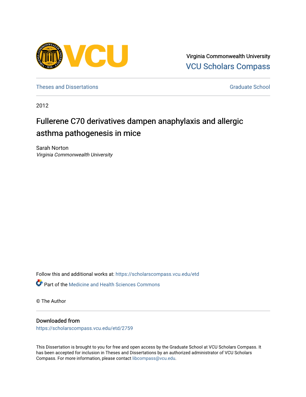 Fullerene C70 Derivatives Dampen Anaphylaxis and Allergic Asthma Pathogenesis in Mice