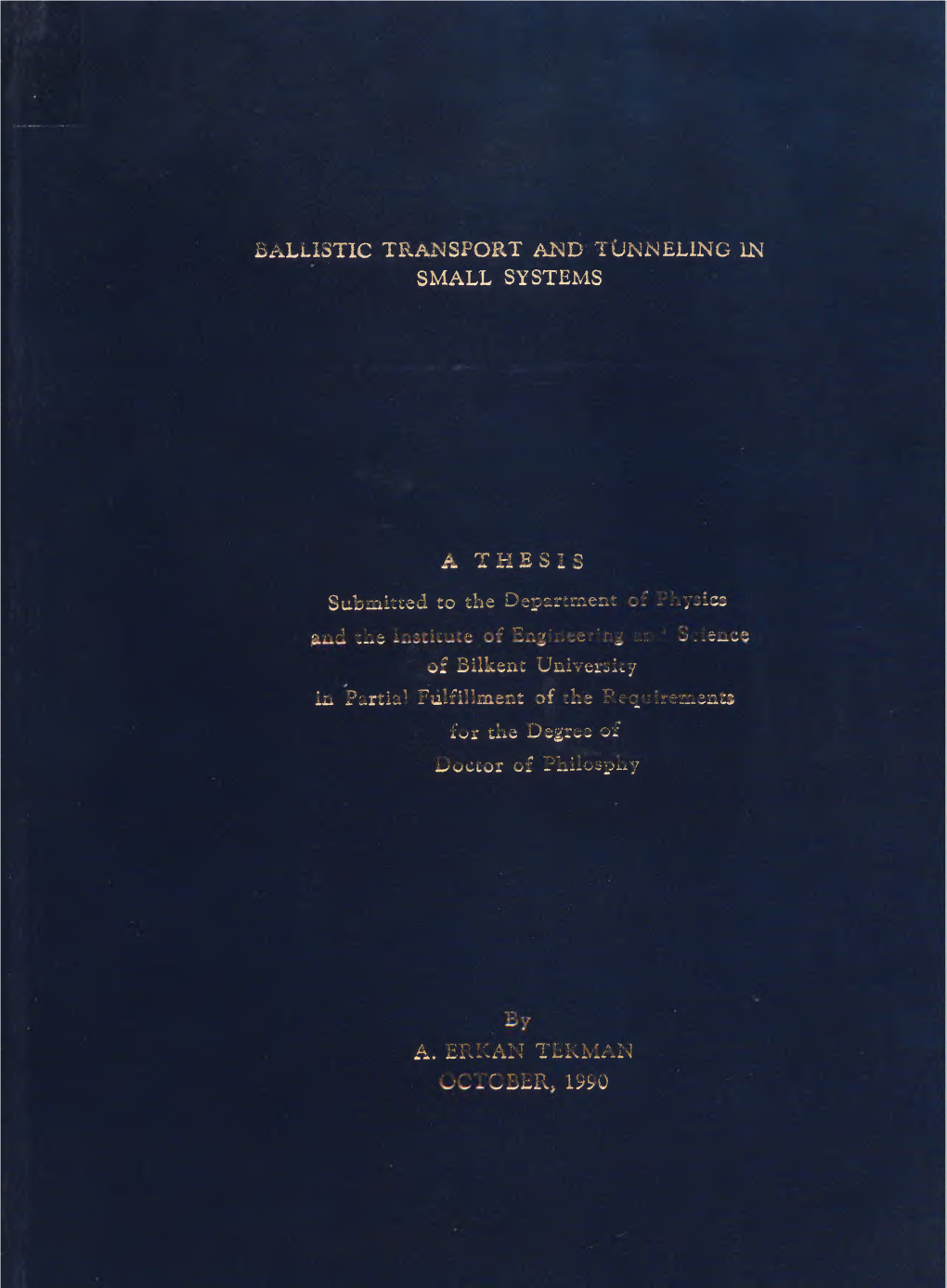 Ballistic Transport and Tunneling in Small Systems Are Investigated Theoretically