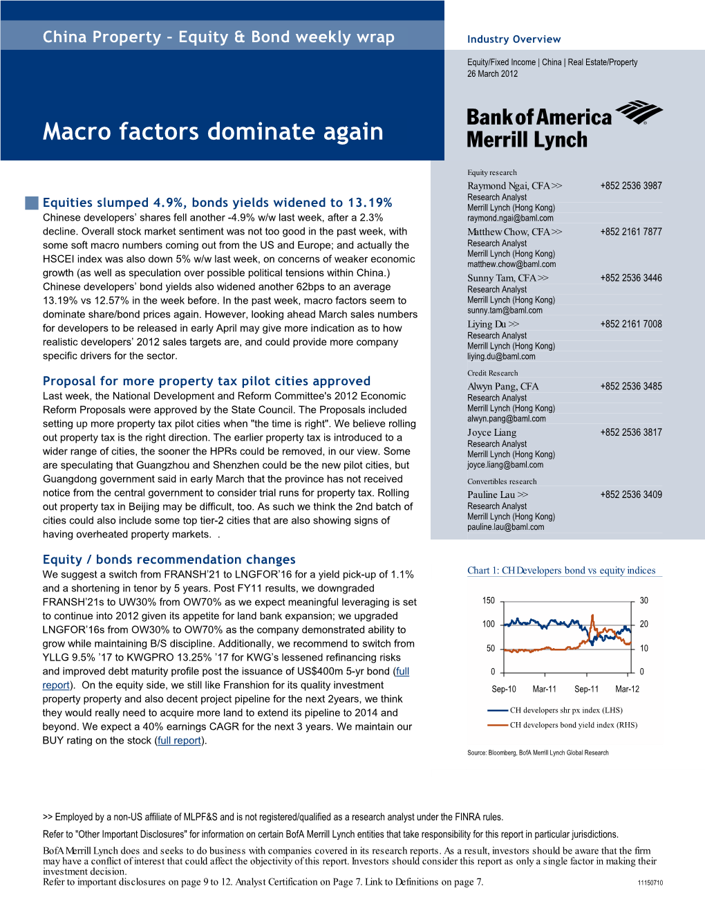 China Property – Equity & Bond Weekly Wrap