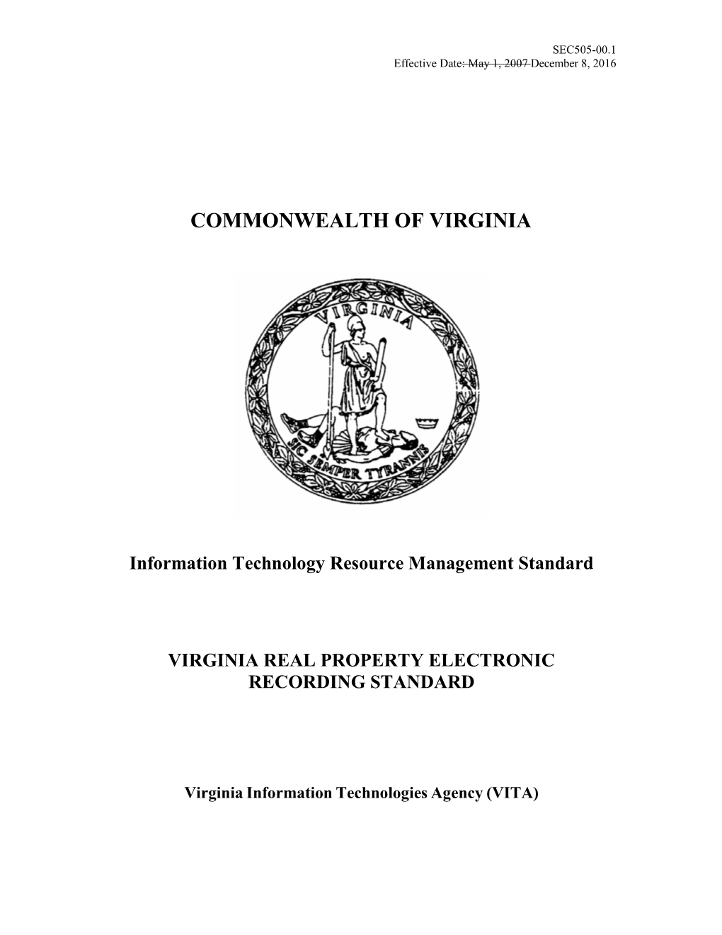 Virginia Real Property Electronic Recording Standard