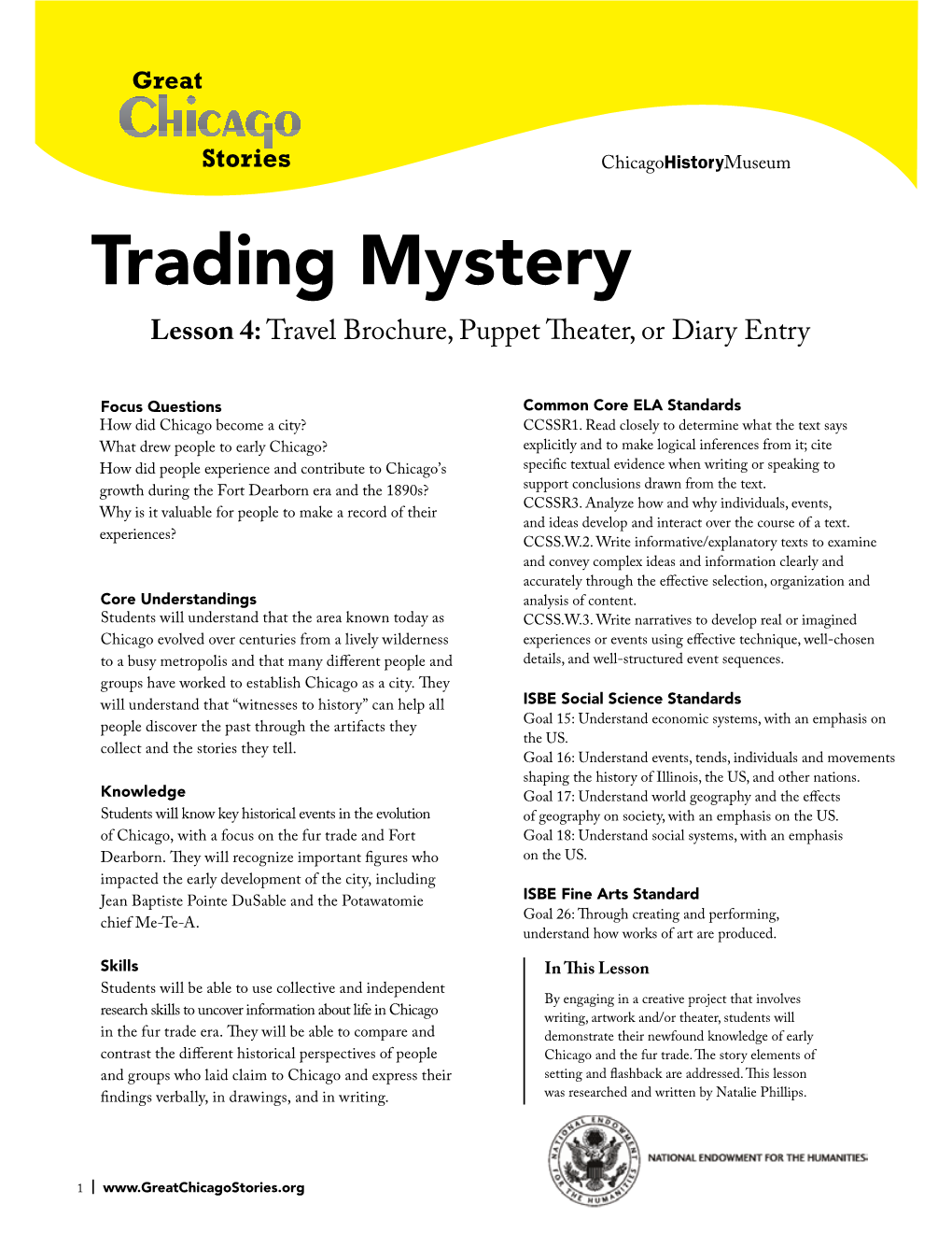 Trading Mysterymystery Lesson 4: Travel Brochure, Puppet Theater, Or Diary Entry Lesson 4: Travel Brochure, Puppet Theater, Or Diary Entry