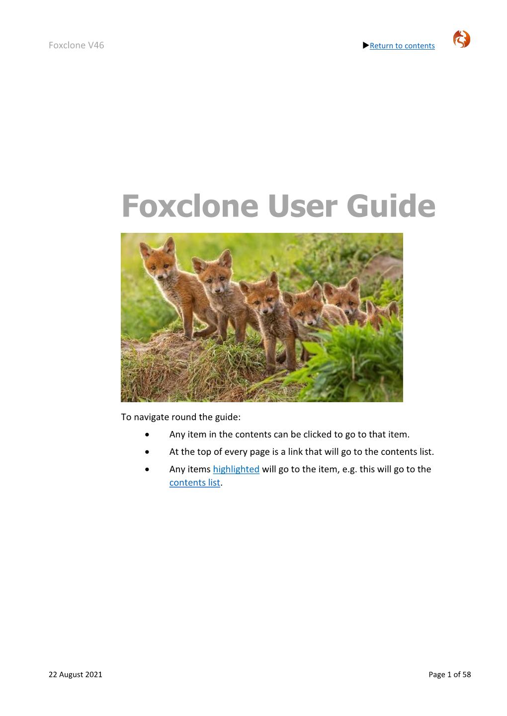 Foxclone User Guide