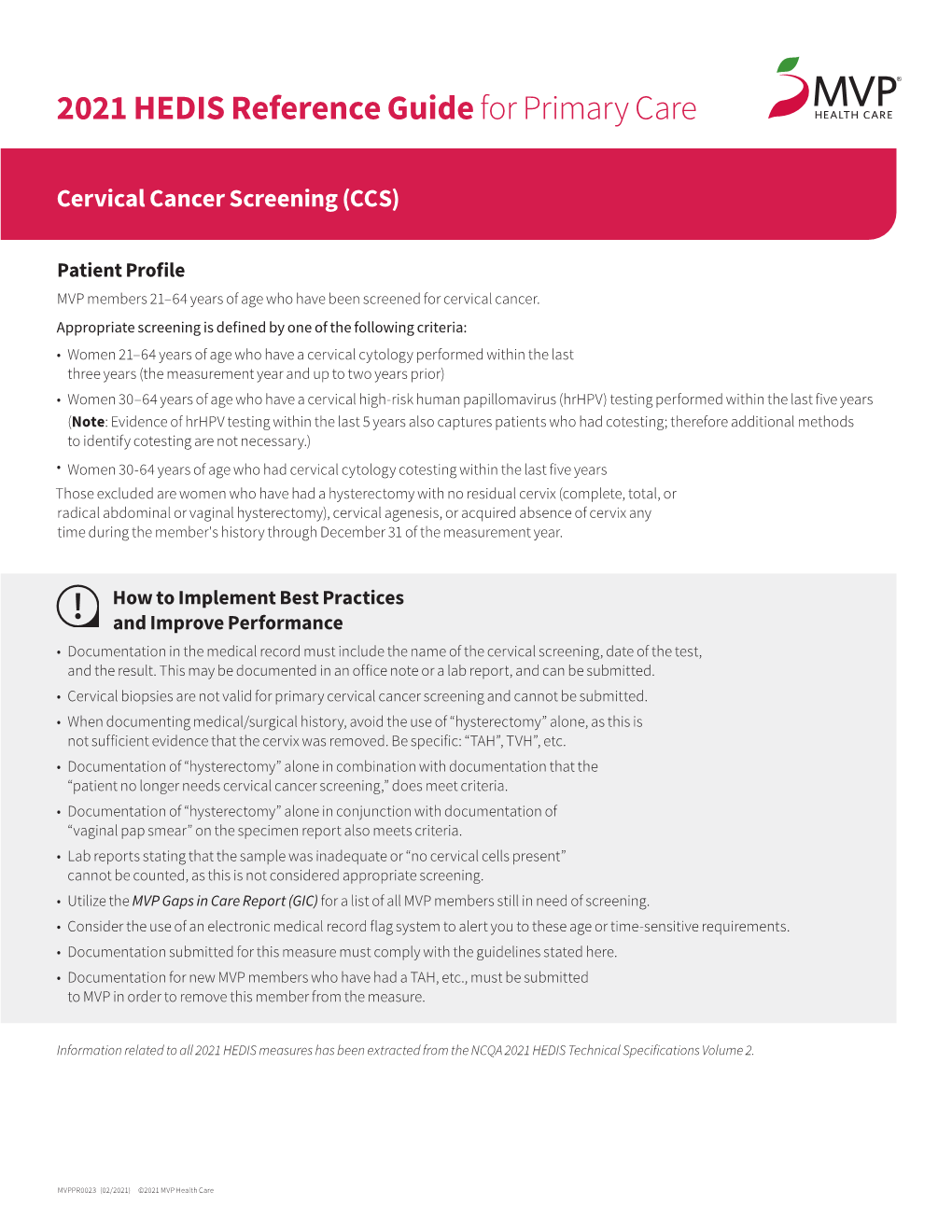 2021 HEDIS Reference Guidefor Primary Care