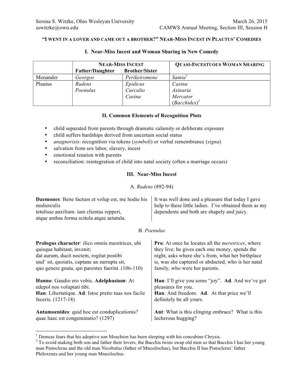 CAMWS 2015 Handout