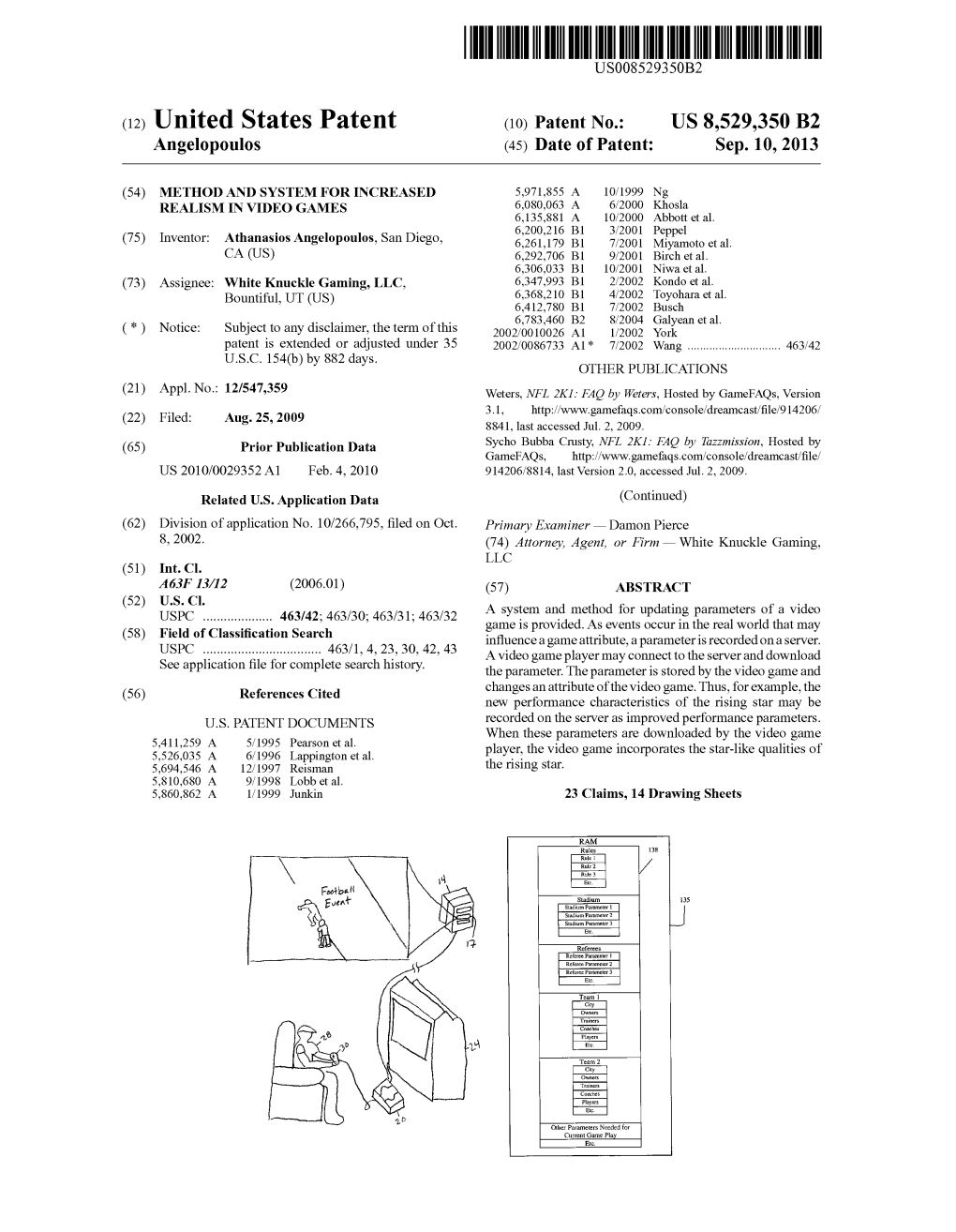 (12) United States Patent (10) Patent No.: US 8,529,350 B2 Angelopoulos (45) Date of Patent: Sep