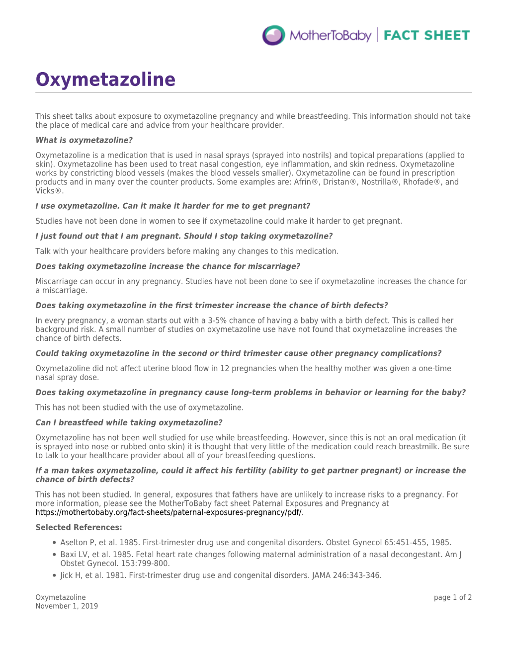 Oxymetazoline