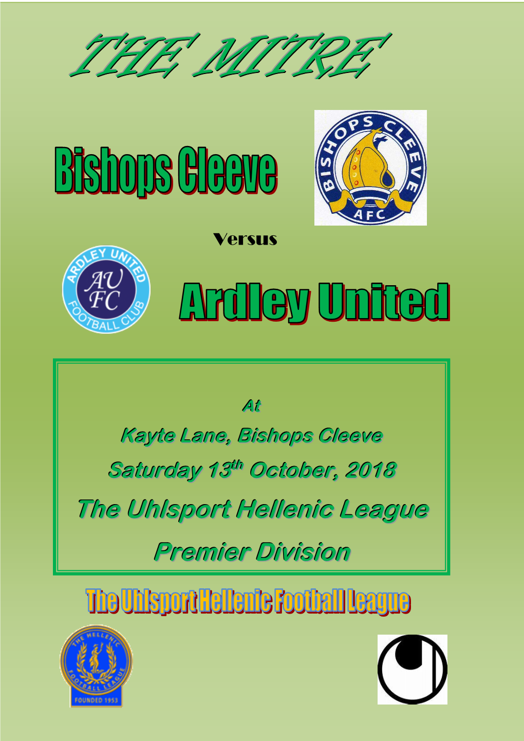 The Uhlsport Hellenic League Premier Division