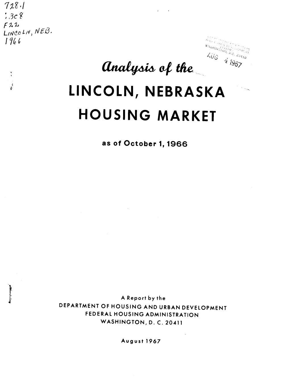 Analysis of the Lincoln, Nebraska Housing Market