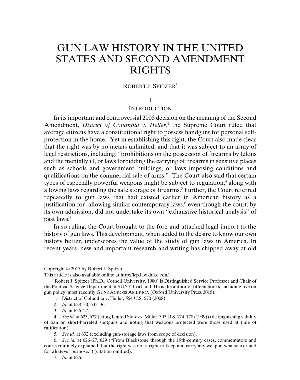 Gun Law History in the United States and Second Amendment Rights