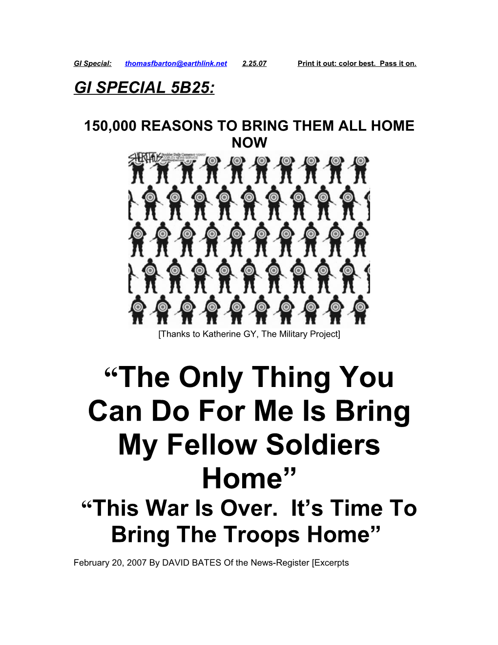 150,000 Reasons to Bring Them All Home Now