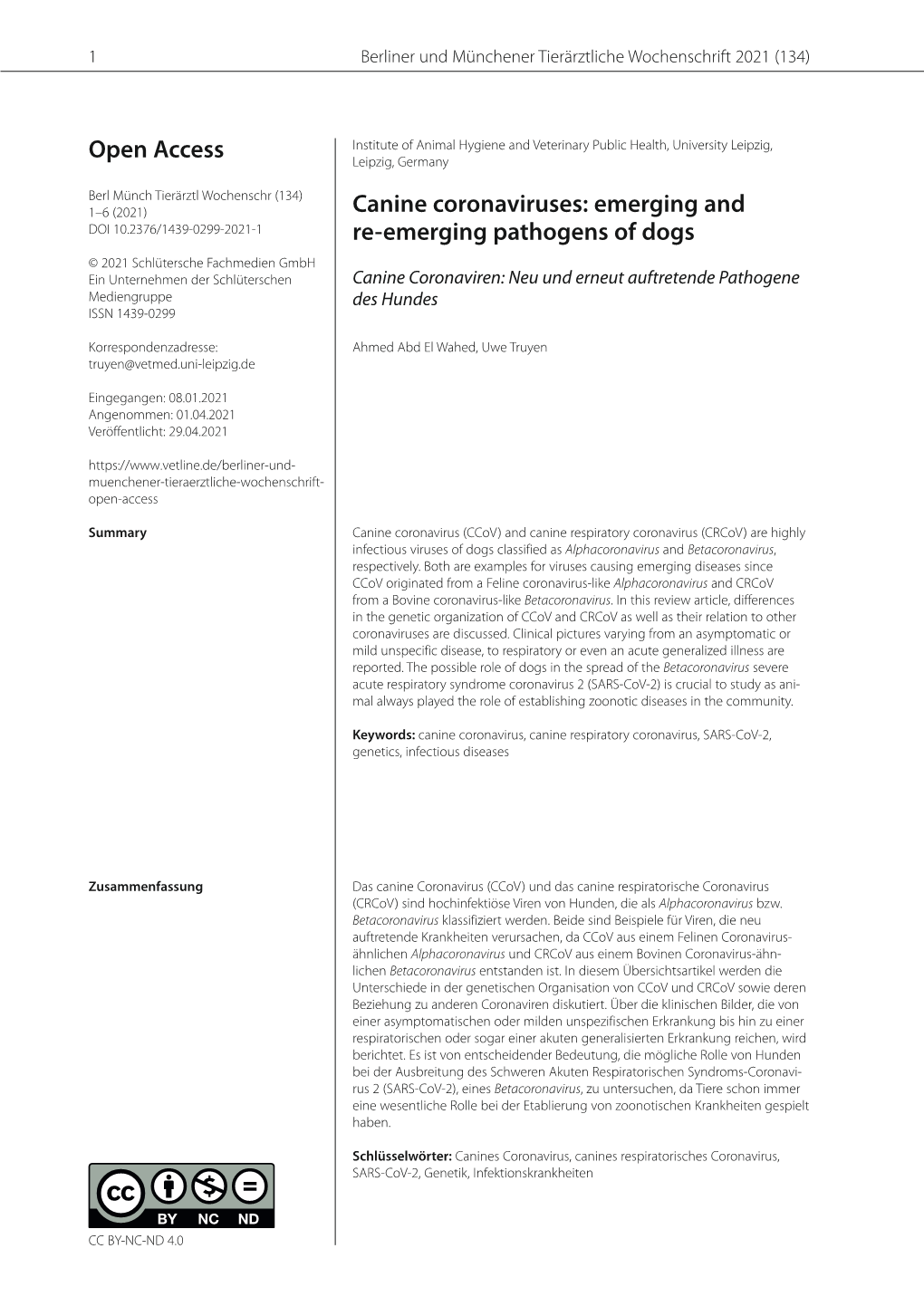 Canine Coronaviruses: Emerging and Re-Emerging Pathogens of Dogs