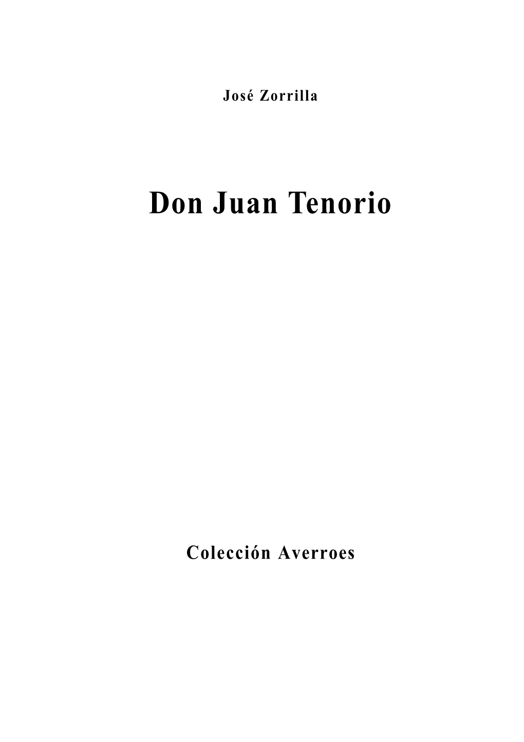 Don Juan Tenorio