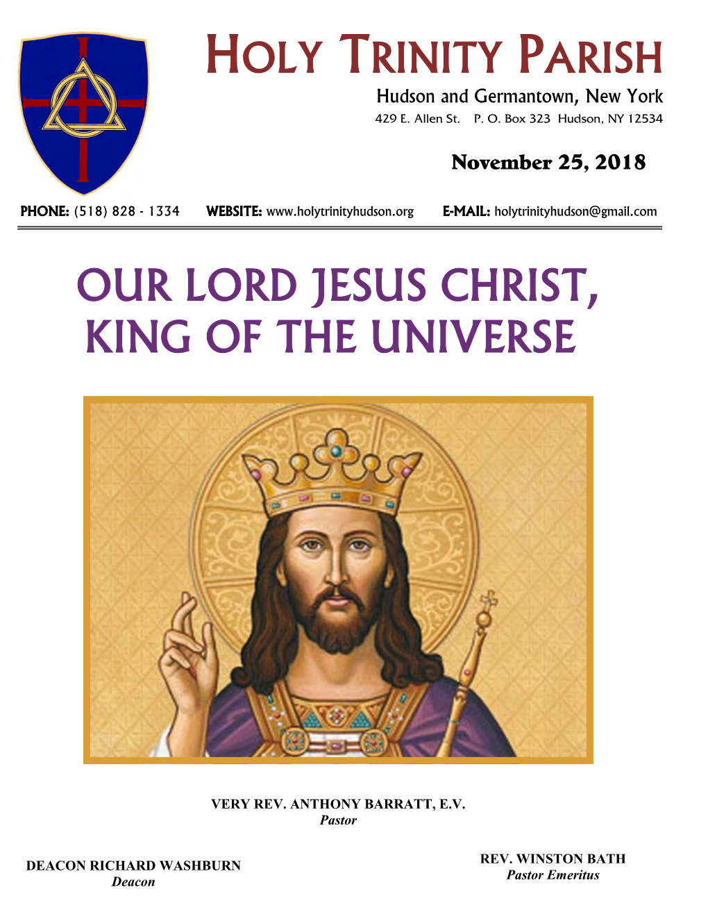 Our Lord Jesus Christ, King of the Universe
