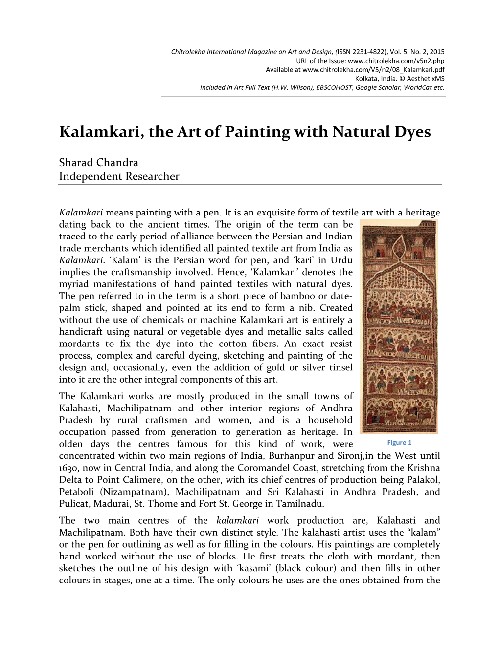 Kalamkari, the Art of Painting with Natural Dyes