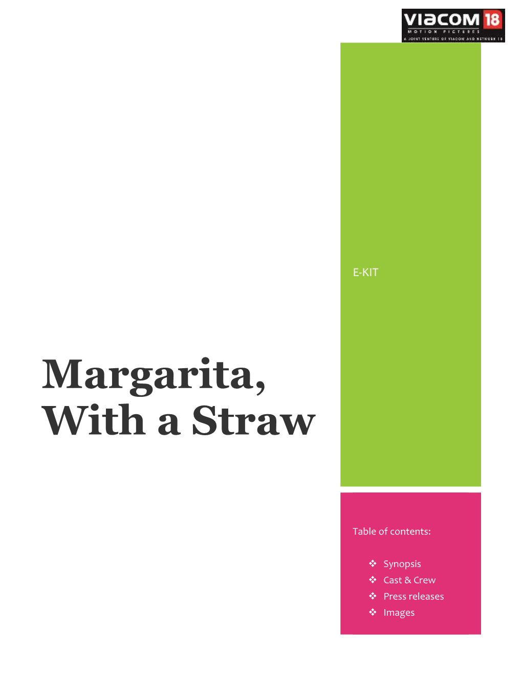 Margarita, with a Straw