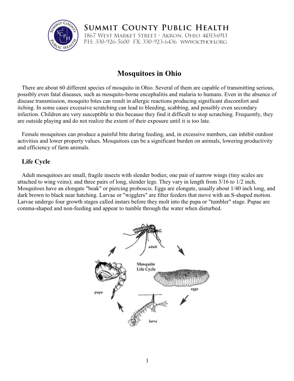 Mosquitoes in Ohio