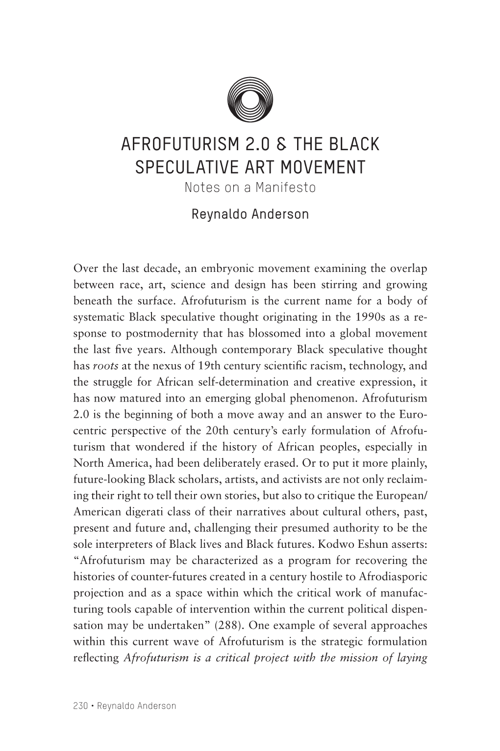 Afrofuturism 2.0 & the Black Speculative Art Movement