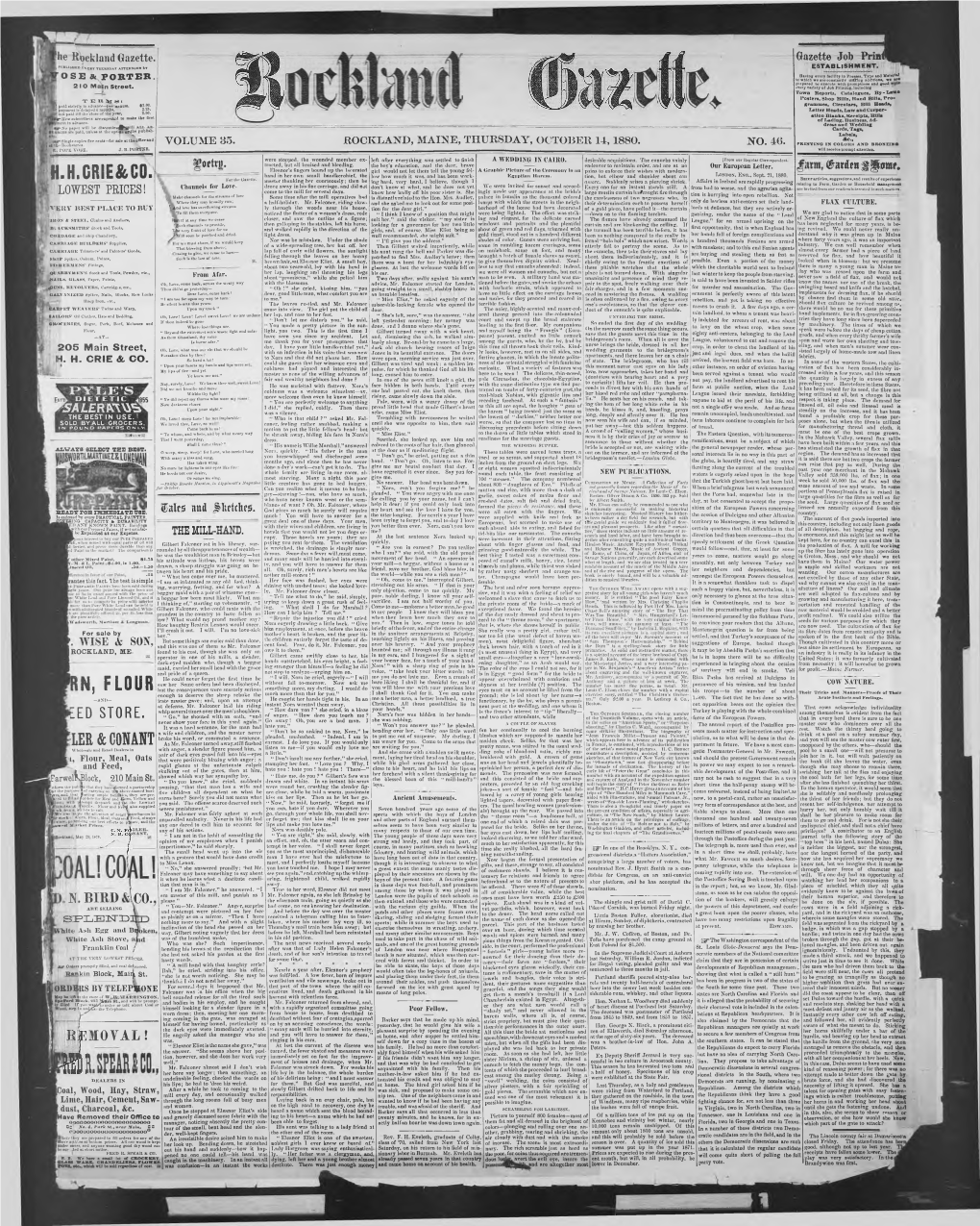 Rockland Gazette : October 14, 1880