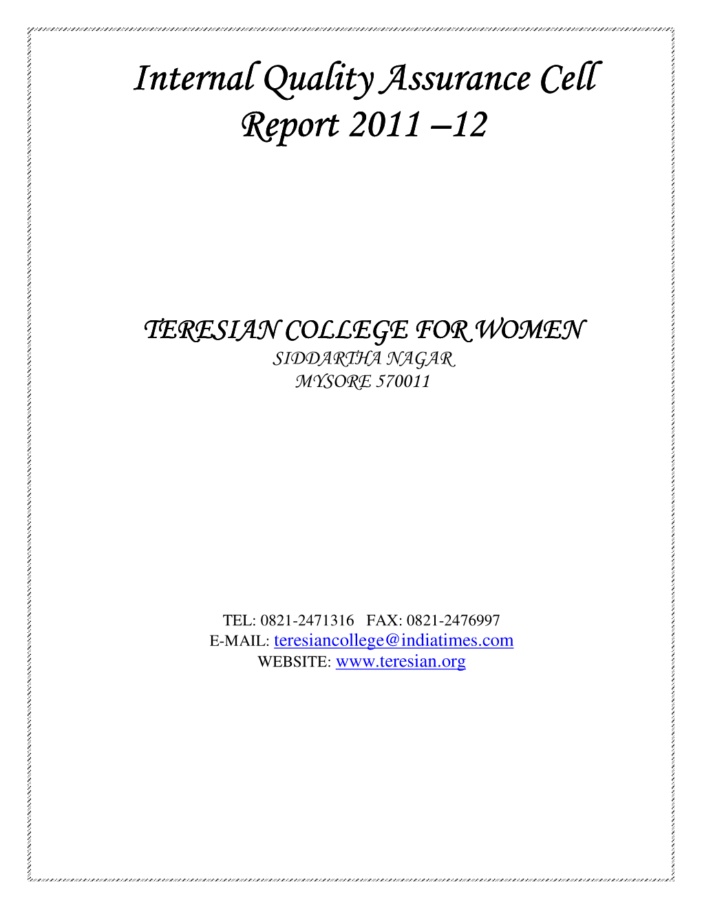 IQAC Report 2011-12